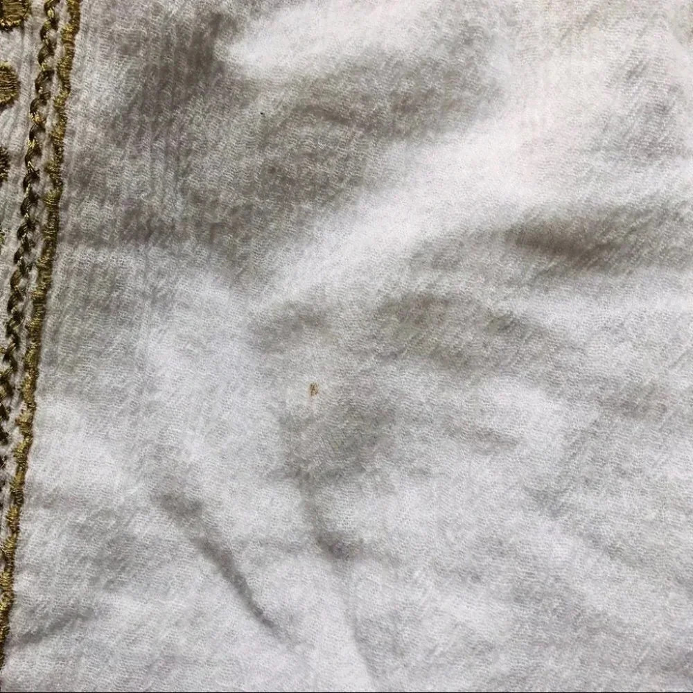 J. Crew Gold Embroidered Mosaic Cotton Tie-Front Elastic Shorts Size 2 - Picture 7 of 8